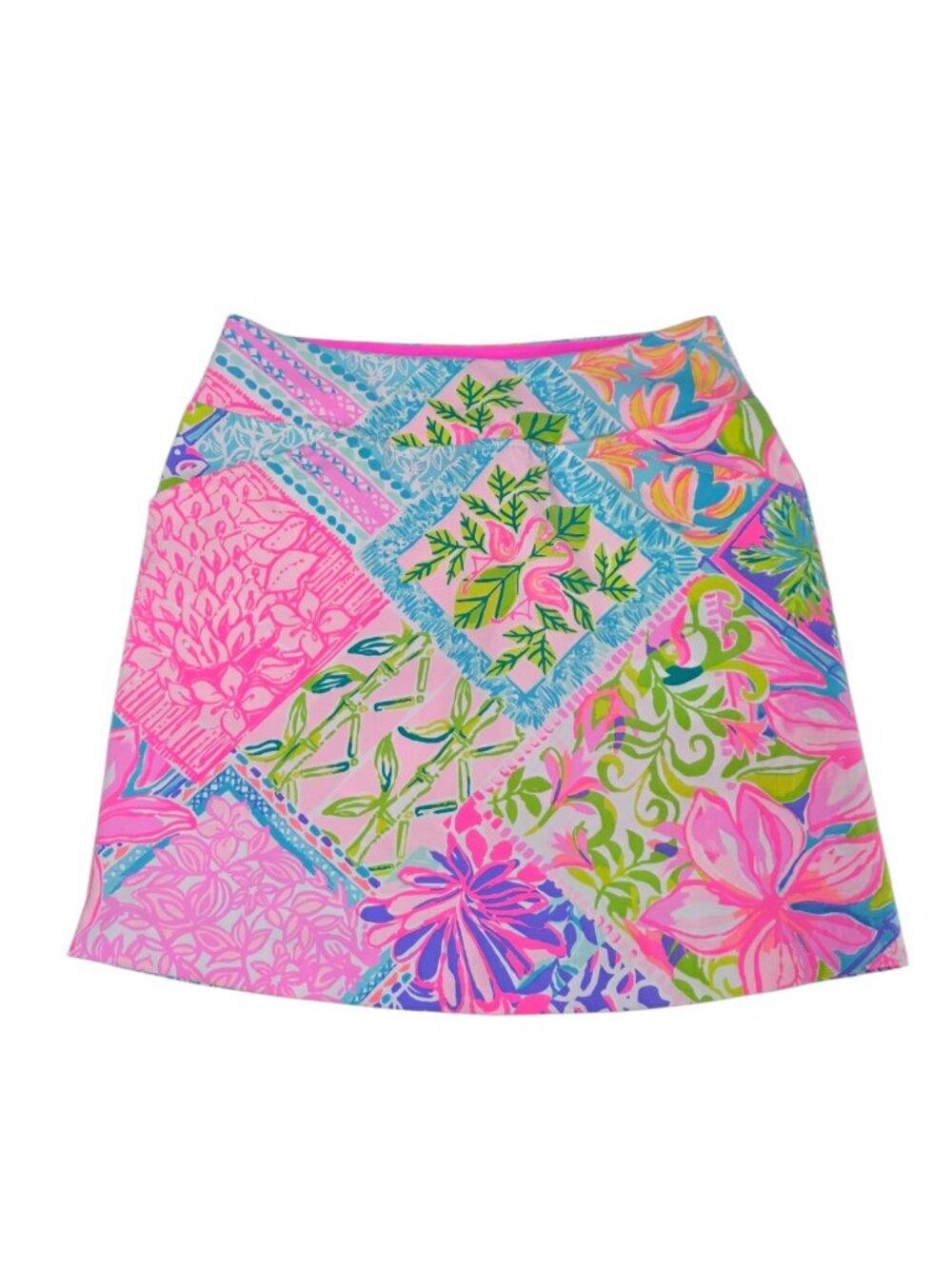 Lilly Pulitzer Luxletic Tropical Print Skort, Lined Skirt, Athletic, Pull On, 4